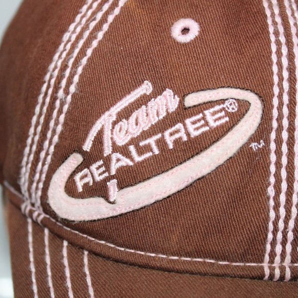 Women's Team Realtree Brown Pink Baseball Cap  One Size Adjustable Strapback - Picture 2 of 9